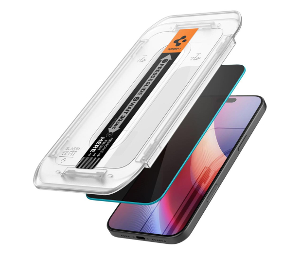 SPIGEN Szkło Privacy Glas.TR 'Ez.Fit' 2-Pack do iPhone 16 Pro Max AGL07908 - 1279691 - zdjęcie 2